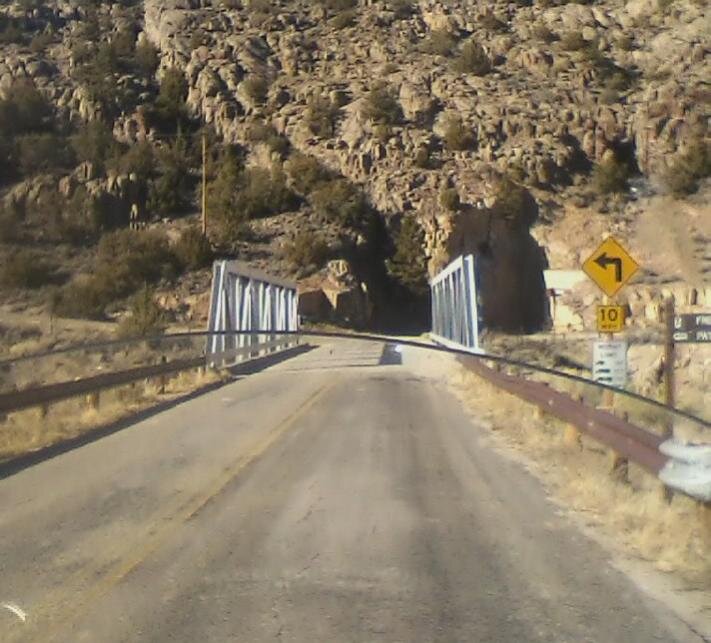 11- Steel bridge crossing a chasm of 700 ft in depth to the river below- Freemont Canyon.jpg
