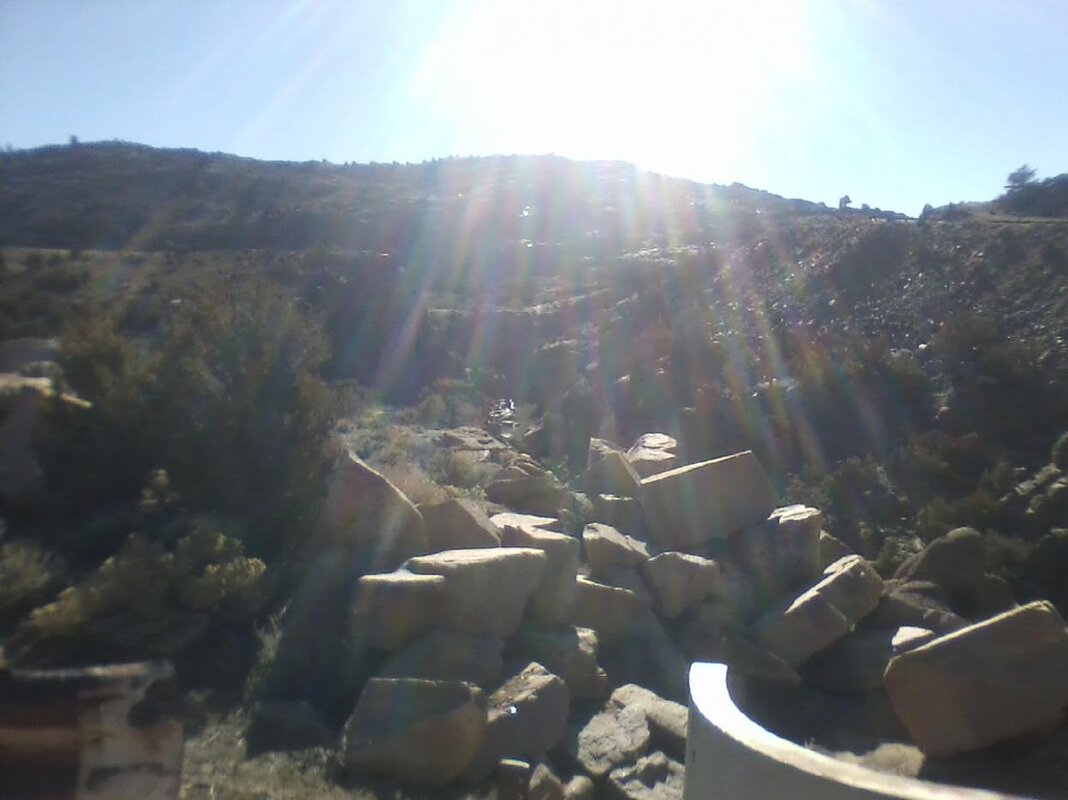 20- A peek at the river hundreds of feet below the road- freemont Canyon.jpg