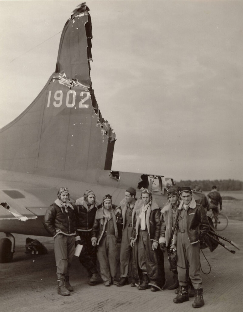 B 17 TAIL RUDDER SHOT TO HELL.jpg