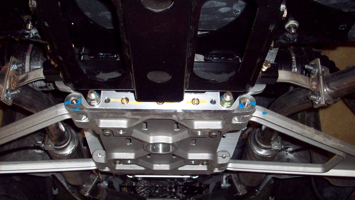 32.1-Under Carriage With Exhaust Installed and Trailer Receiver.JPG
