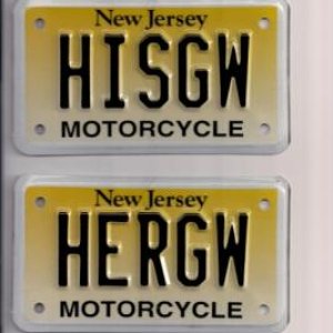 His & Her GoldWing - our Trike Plates