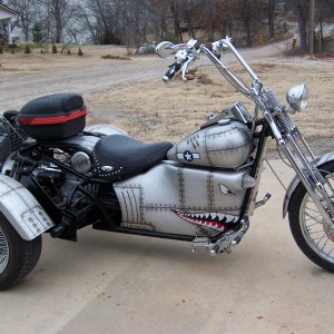 NovaHarley (with fully automatic transmission) - I designed/manufactured rolling chassis and fairing kit and customer adapted the HD Twin CamCam