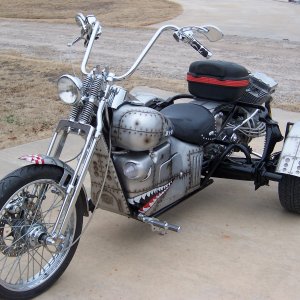 NovaHarley (with fully automatic transmission) - I designed/manufactured rolling chassis and fairing kit and customer adapted the HD Twin Cam
